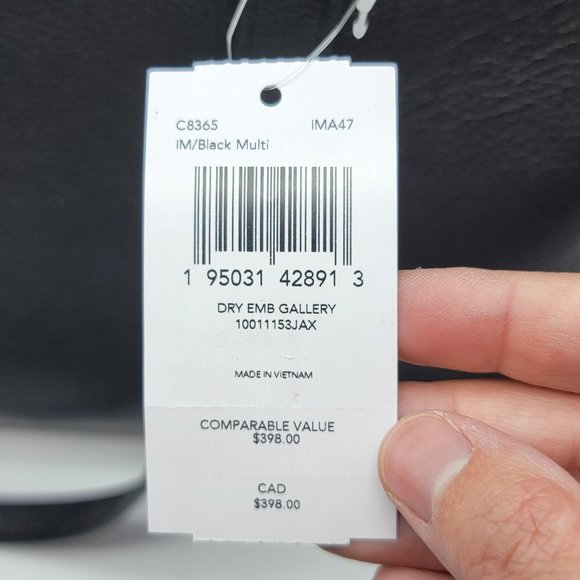 Coach Gallery Tote with Diary Embroidery C8365 Black Multi - Picture 8 of 8